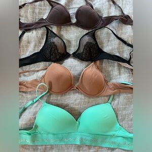 ThirdLove plunge bras 34 A 1/2 and one Victoria’s Secret 34A